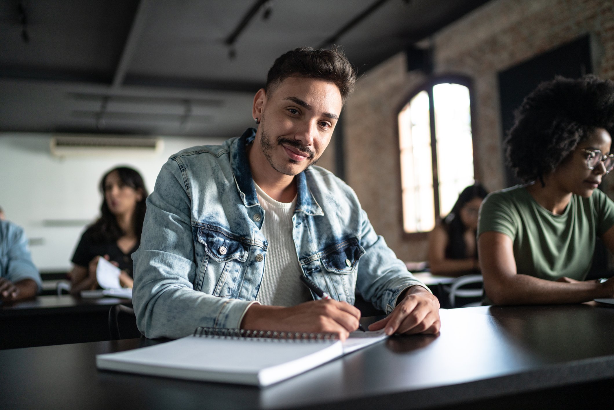 Portrait of a mid adult man in the classroom